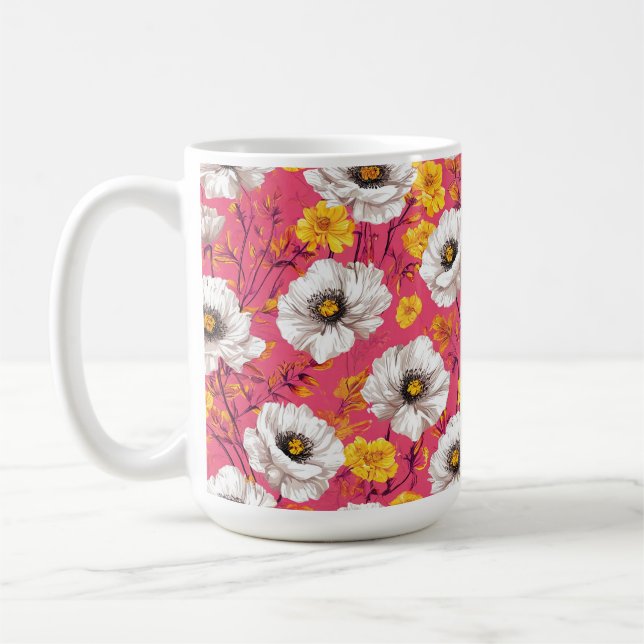 Mug Motif floral vibrant (Gauche)