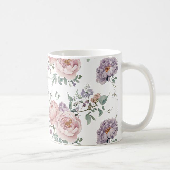 Mug Motif fluide floral (Droite)