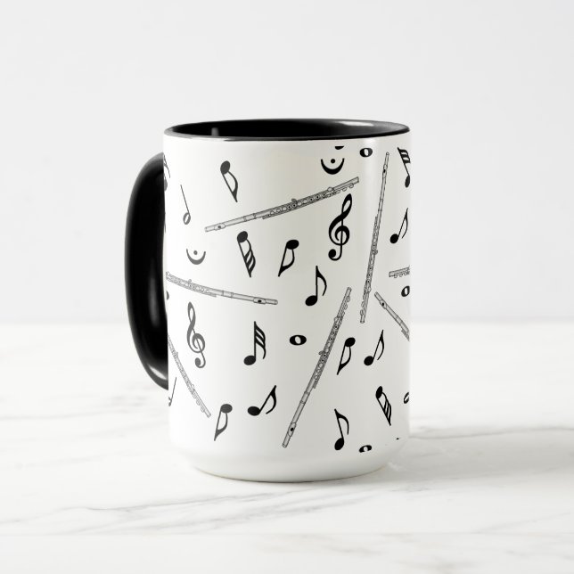 Mug Motif Flute Music Note (Devant gauche)