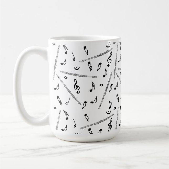 Mug Motif Flute Music Note (Gauche)