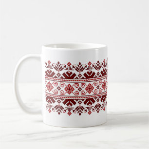 Mug Motif folklorique traditionnel ukrainien vushuvank