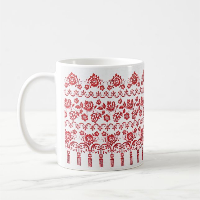 Mug Motif folklorique traditionnel ukrainien vushuvank (Gauche)