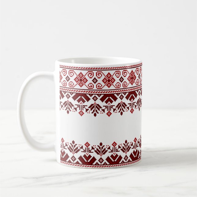 Mug Motif folklorique traditionnel ukrainien vushuvank (Gauche)
