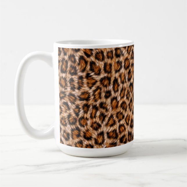 Mug Motif Fourrure Marron Chat Léopard Jaguar (Gauche)