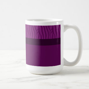 Mug Motif Fourrure Zèbre Violet Magenta