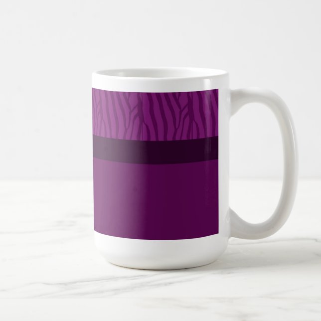 Mug Motif Fourrure Zèbre Violet Magenta (Droite)