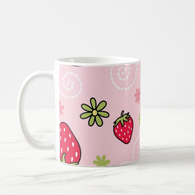 Mug Motif fraise (Gauche)