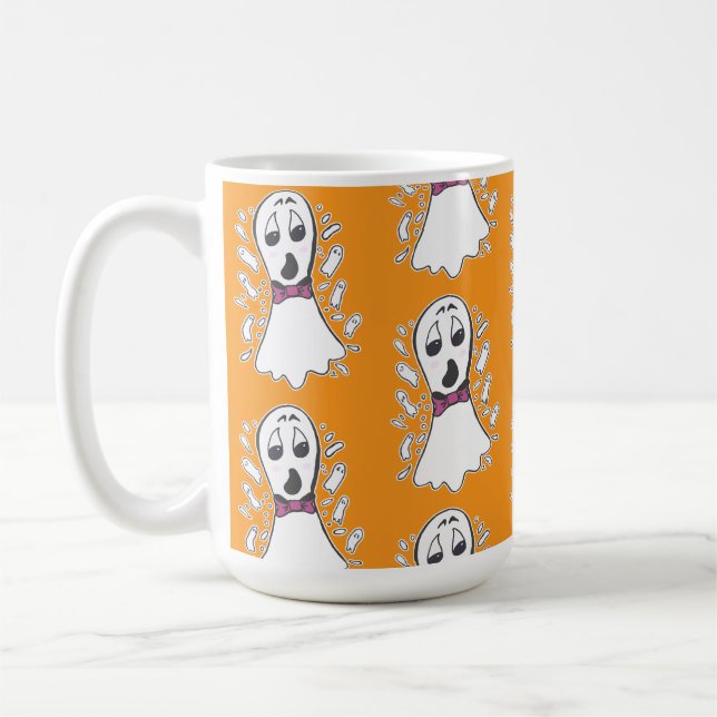 Mug Motif Fun Retro Ghost Halloween Vintage Dessin (Gauche)