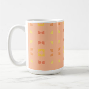 Mug Motif funky pêche jaune