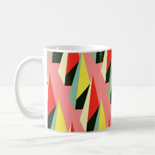 Mug motif géométrique 3D de style vintage sans faille 