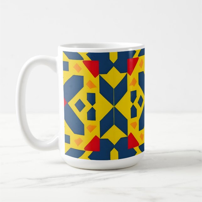 Mug Motif géométrique Abstrait aux couleurs vives (Gauche)