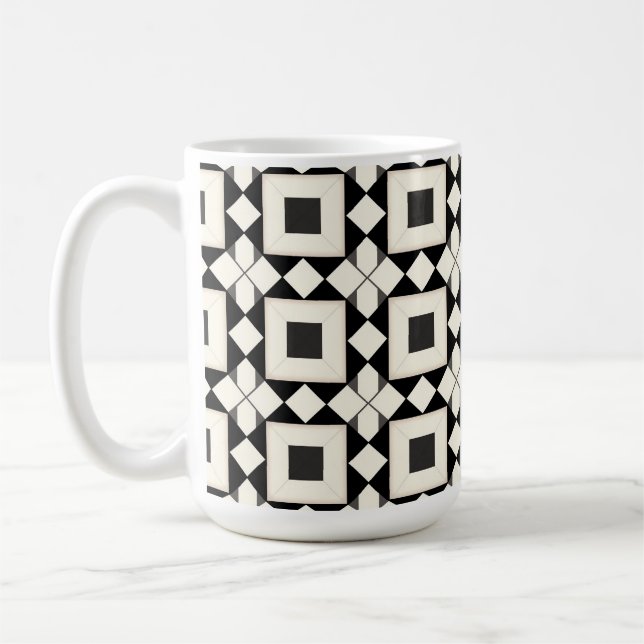 Mug Motif géométrique abstrait avec des tons rétro (Gauche)
