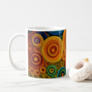 Mug Motif géométrique abstrait en spirale colorée