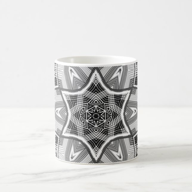 Mug Motif géométrique ajouré blanc-noir (Centre)
