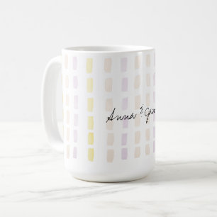 Mug Motif géométrique aquarelle de couple heureux