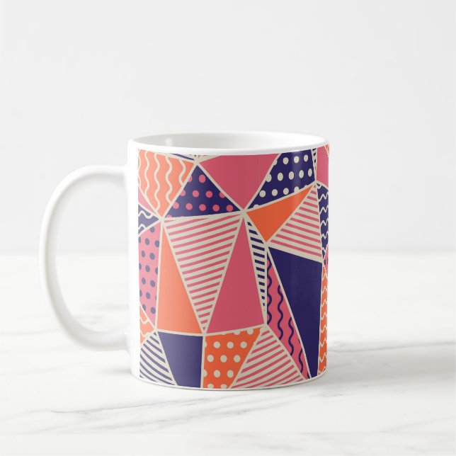 Mug Motif géométrique. Arrière - plan triangle Abstrai (Gauche)