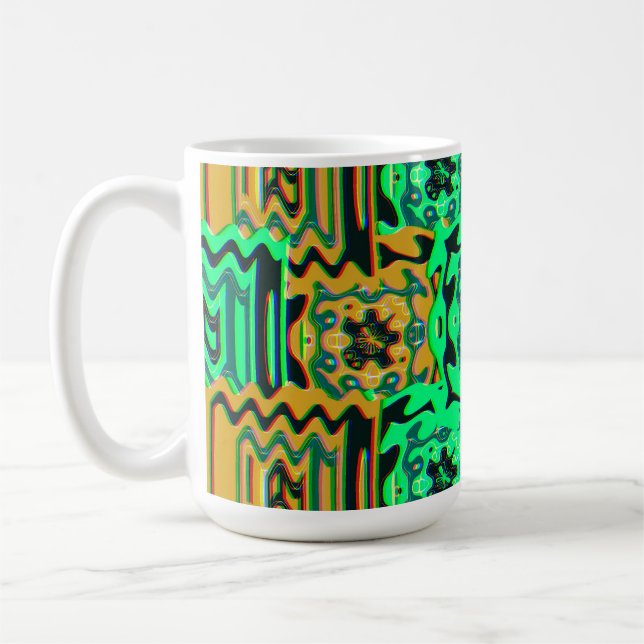 Mug Motif géométrique Bauhaus coloré  (Gauche)