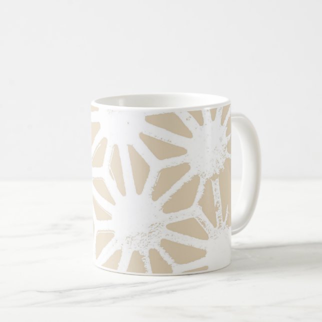 Mug Motif géométrique beige (Devant droit)