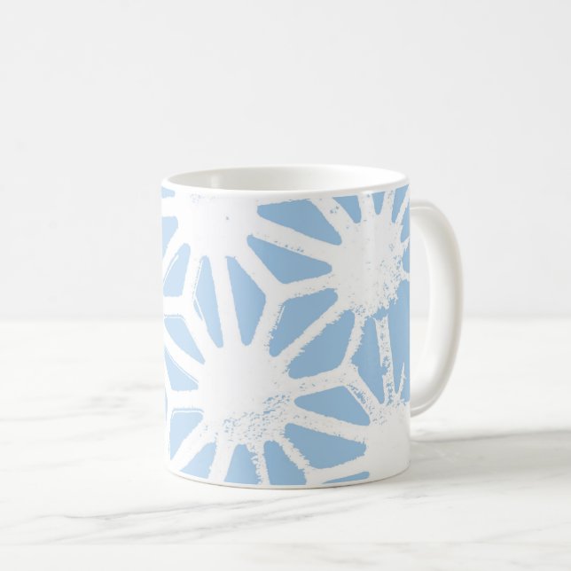 Mug Motif géométrique bleu pâle (Devant droit)
