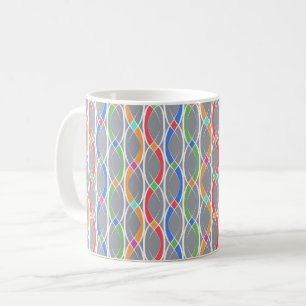 Mug Motif géométrique coloré.