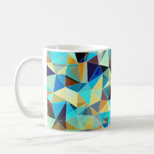 Mug Motif géométrique coloré, arrière - plan triangles