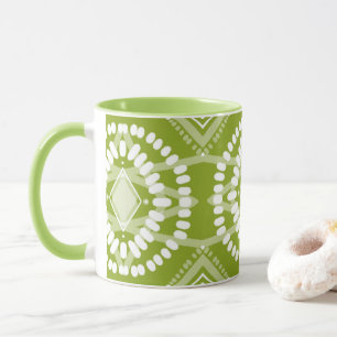 Mug Motif géométrique cool Lime Green Batik Cravate-Dy