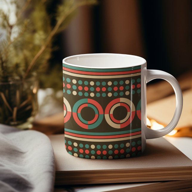 Mug Motif géométrique couleur vintage (Mugs)