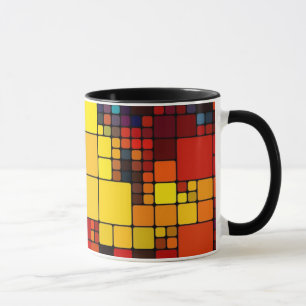 Mug Motif géométrique d'arc-en-ciel vibrant abstrait