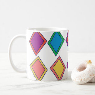 Mug Motif géométrique de diamant coloré