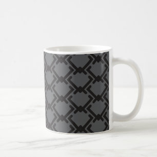 Mug Motif géométrique de forme de diamant noir