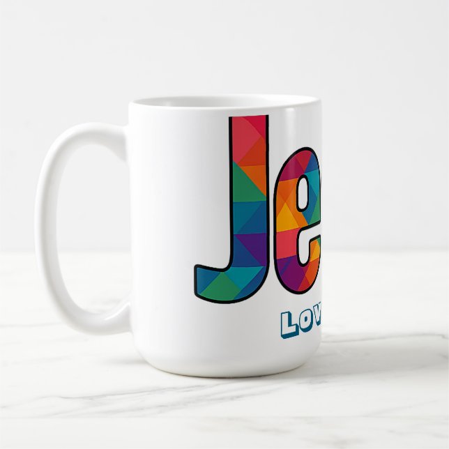 Mug Motif géométrique de Jésus  (Gauche)