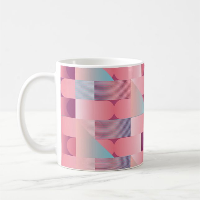 Mug Motif géométrique de surface avec triangles, cercl (Gauche)