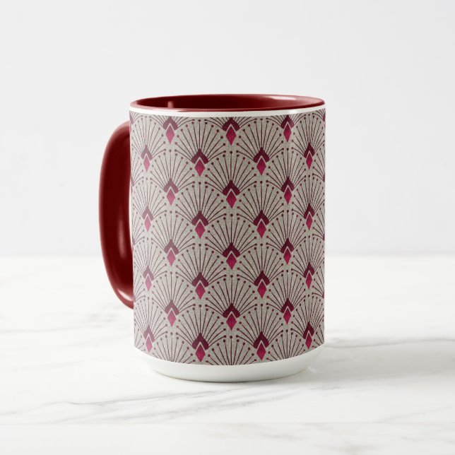 Mug Motif géométrique design, art déco. (Devant gauche)