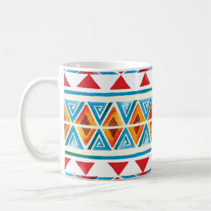 Mug Motif géométrique ethnique aquarelle.