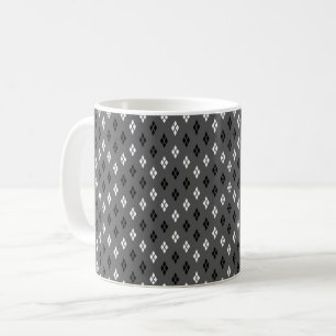 Mug motif géométrique fin gris noir et blanc