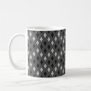 Mug motif géométrique fin gris noir et blanc
