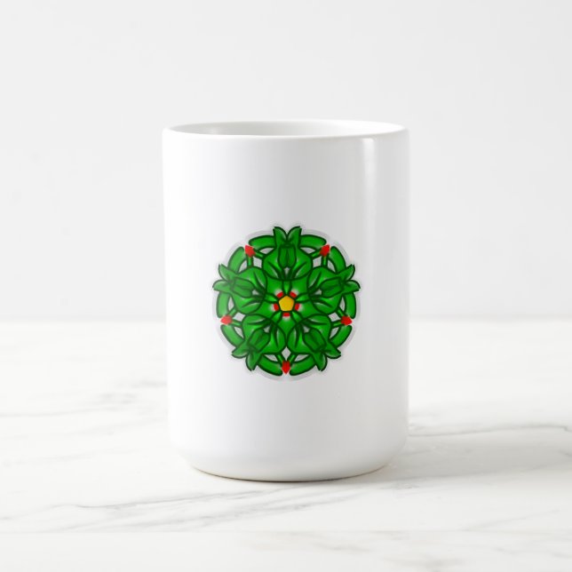Mug Motif géométrique floral vert (Centre)