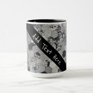 Mug Motif géométrique gris, blanc et noir