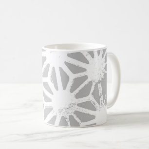 Mug Motif géométrique gris et blanc