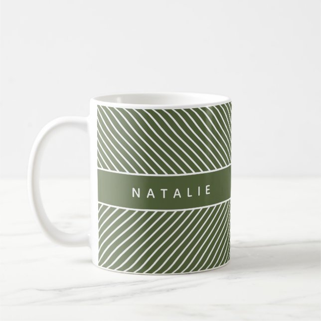 Mug Motif géométrique initial/monogramme (Gauche)
