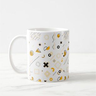 Mug Motif géométrique jaune noir moderne