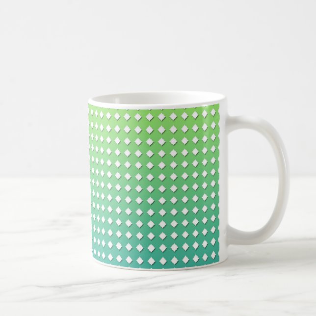 Mug Motif géométrique jaune turquoise en diamants (Droite)