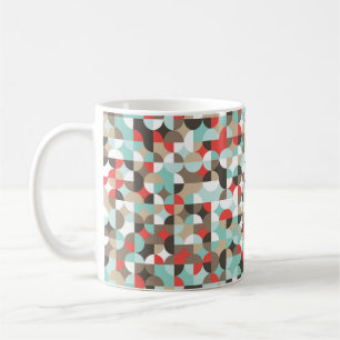Mug Motif géométrique. Mosaïque coloré arrière -