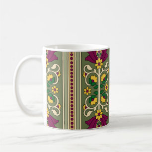 Mug Motif géométrique Mughal Paisley sur fond vert