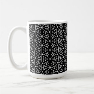 Mug Motif géométrique noir blanc et argenté