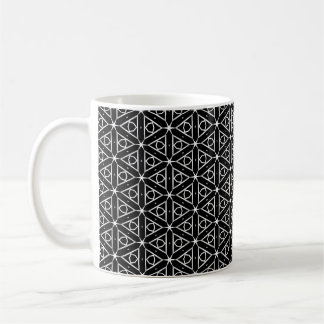 Mug Motif géométrique noir blanc et argenté