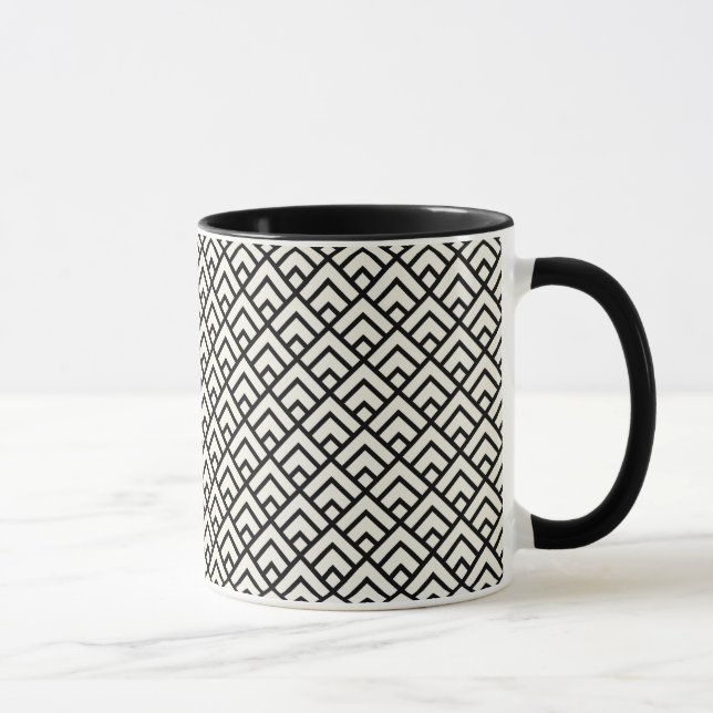 Mug Motif géométrique noir et blanc (Droite)