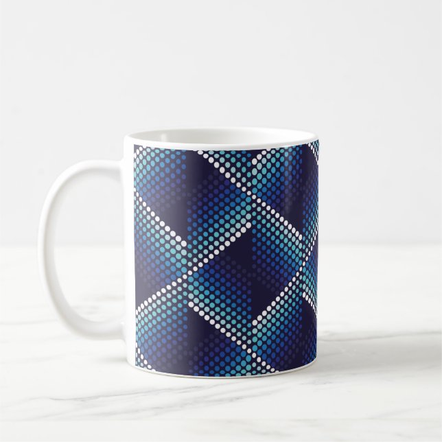 Mug Motif géométrique ondulé sans couture avec points  (Gauche)