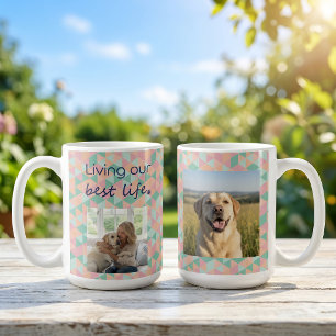 Mug Motif géométrique personnalisé pour maman de chien