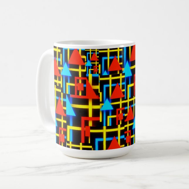 Mug Motif géométrique rétro (Devant gauche)